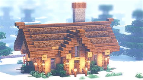 Minecraft Tutorial Casa De Madeira Cabana Na NEVE YouTube