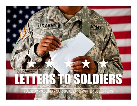 Letters To Soldiers Program Advertisement Text Fully Editable Etsy
