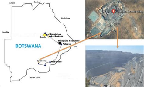 Location Of Jwaneng Mine From The Map Of Botswana And Satellite Image