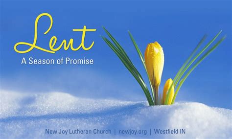 Lent A Season Of Promise New Joy Lutheran Church And Preschool