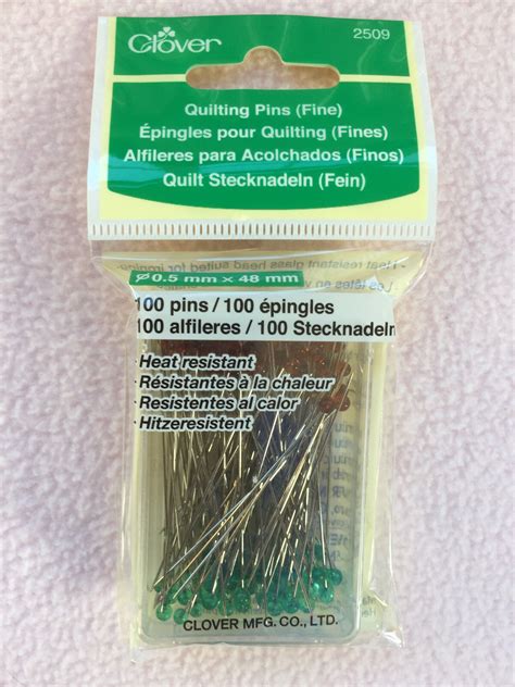 clover quilting pins ~ 100 pins ~ 2508 0 6mm ~ 2509 0 5mm ~ all 48mm long ebay
