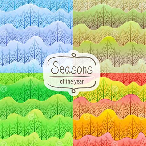 Four Seasons Stock Vector Illustration Of Four Outdoors 51060953