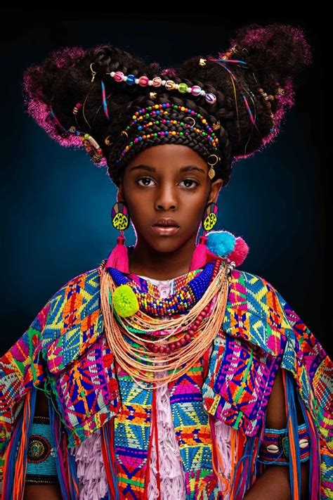Afroart Series Afro Hair Art Beautiful Black Girl African Beauty