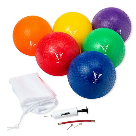 Franklin Sports Kids Dodgeballs 6 Pack Of 7 Inflatable Playground