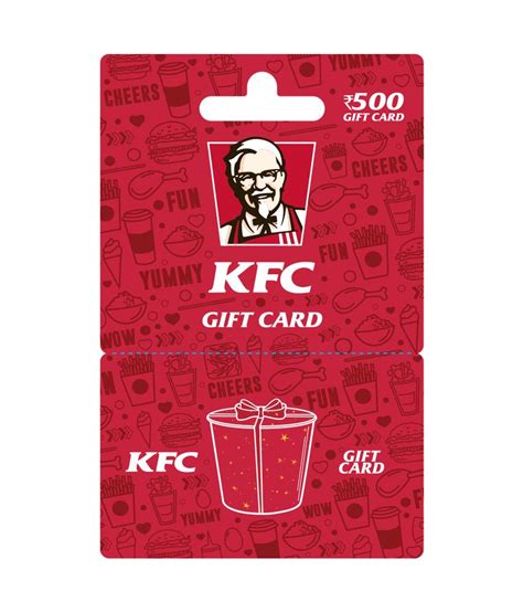A kfc gift card is a fresh way to send a finger lickin' good surprise straight to select the amount below, enter the recipient's details and once you've paid, a gift card code will be. Buy KFC Gift Card INR 500 Online on Snapdeal