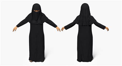 Arabian Woman In Black Abaya Rigged 3d Model 3d Model 139 Max Free3d