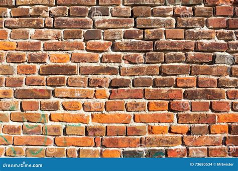 Damaged Red Brick Wall Background Stock Photo Image Of Cement Detail