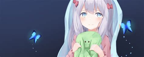 Download 2560x1024 Wallpaper Cute Anime Girl Crying Sagiri Dual Wide