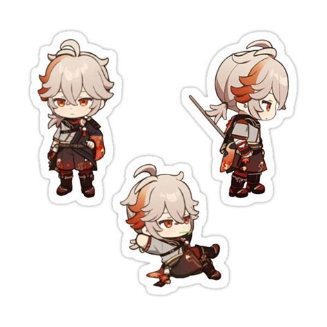 Kazuha Boat Genshin Impact Chibi Stickers Set Sticker For Sale By