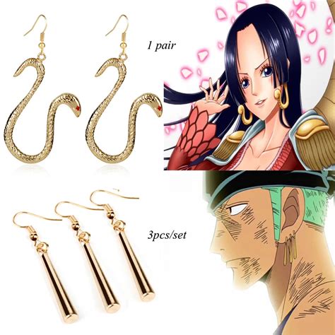 Cartoon Figure Boa Hancock Zoro Earrings For Women Men Anime Cosplay Jewelry Drop Earring