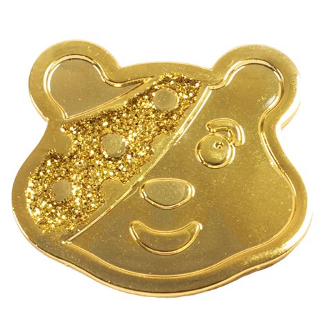 2018 Gold Pudsey Pin Badge Bbc Children In Need