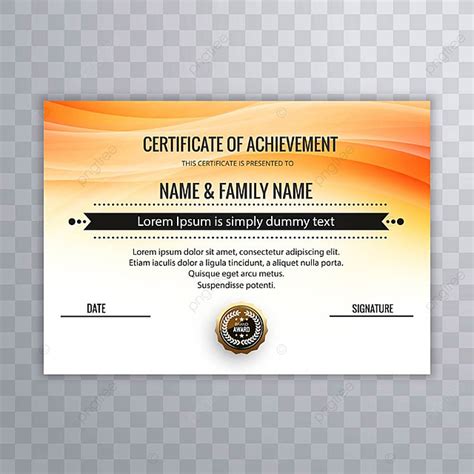 Abstract Creative Certificate Of Appreciation Award Template Template