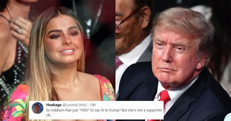 this video of addison rae introducing herself to trump has fans pissed