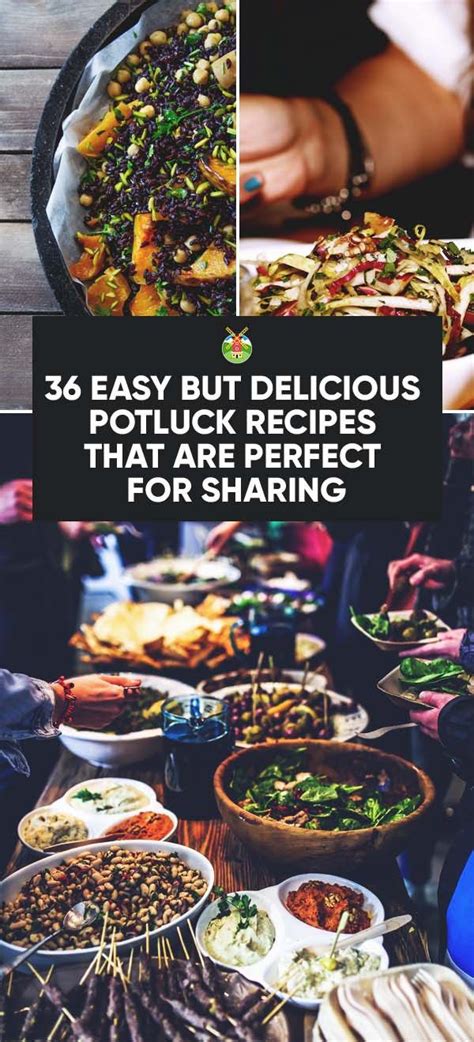 Gather your coworkers and try these easy ideas for appetizers, side dishes, main dishes and desserts at your next company potluck. 36 Easy But Delicious Potluck Recipes That Are Perfect For ...