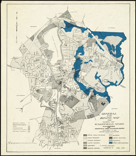 General And Zoning Map For Town Of Wakefield Mass Digital Commonwealth