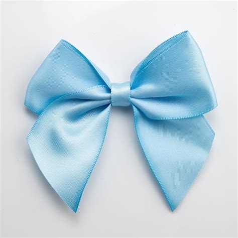 Pale Blue Self Adhesive Satin Bows Cm Wide Favour This