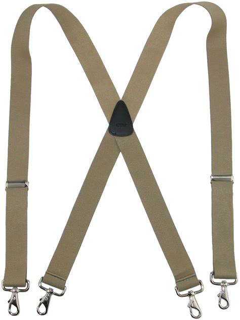 Ctm Elastic Solid Color X Back Suspender With Swivel Hook Ends Men Big