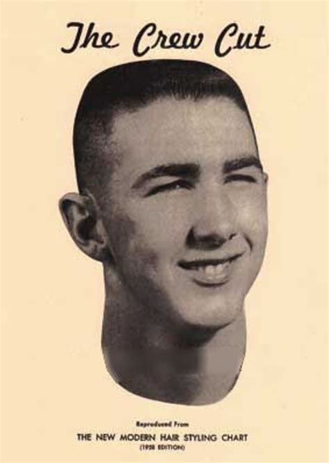 It is noticed that 1950's men's haircuts were mostly short as it is most preferred and it can be never crew cuts and wet look hairstyle is originated from 1950's men's hairstyle as it gives a neat and smooth look and people can never forget the famous. Got crew cut? Thank George Washington. by • Findery