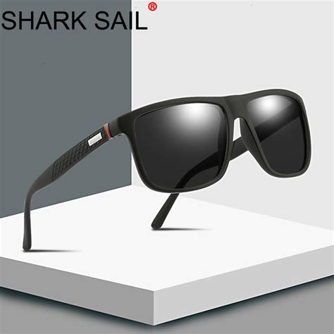 Köpekbalığı yelken marka polarize güneş gözlüğü erkekler tonları kare
