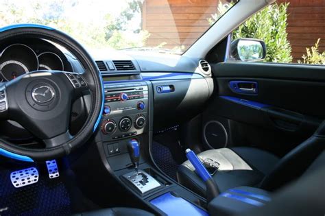 2007 mazda 3 body kits ground effects carid com. custom interior - black n blue | Mazda 3 hatchback
