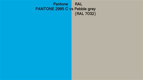 Pantone 2995 C Vs Ral Pebble Grey Ral 7032 Side By Side Comparison