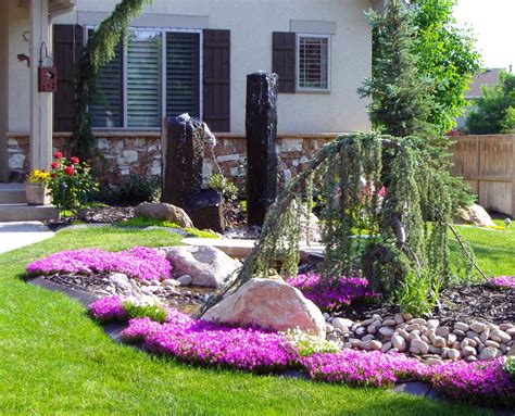 This home has a narrow garden that runs the length of the porch. Gardening and Landscaping: Front Yard Landscaping Ideas