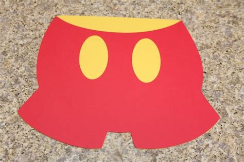 Items Similar To Mickey Mouse Pants Diy 7 Die Cuts 1 On Etsy