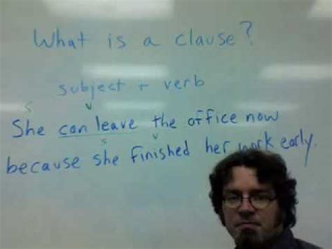 A clause a group of words containing a subject and predicate and functioning as a member of a complex or compound sentence. What is a clause? - YouTube