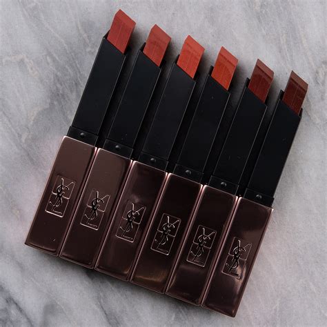 YSL Slim Glow Matte Rouge Pur Couture Lipstick Lipstick Review Swatches