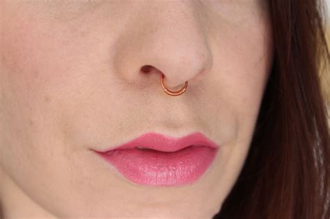 Fake Nose Ring Set Of Four Faux Piercing No Pierce Septum Etsy