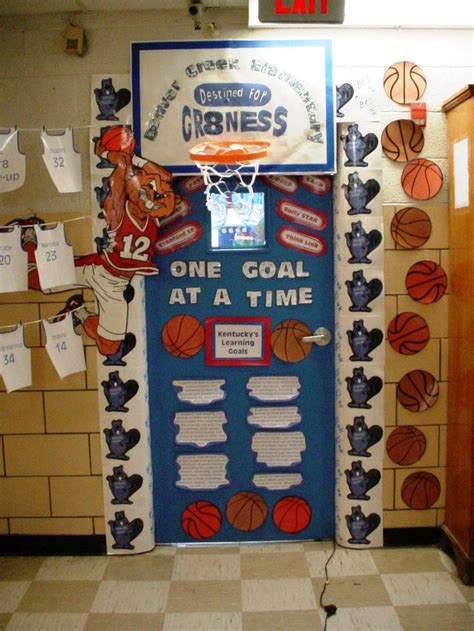 Create a sports themed classroom your students will love! Basketball Testing Theme Door | Door Ideas | Pinterest ...