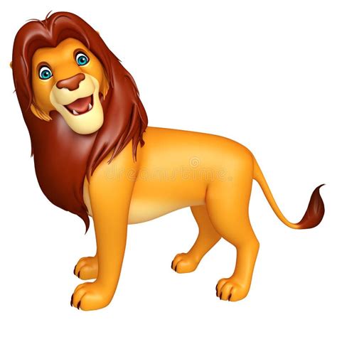Fuuny Lion Cartoon Character Stock Illustration Illustration Of