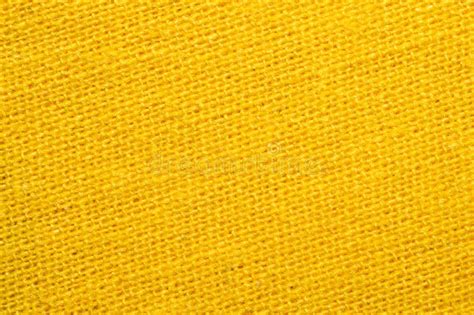 Yellow Textile Knitted Fabric Texture Woven Material Close Up Stock