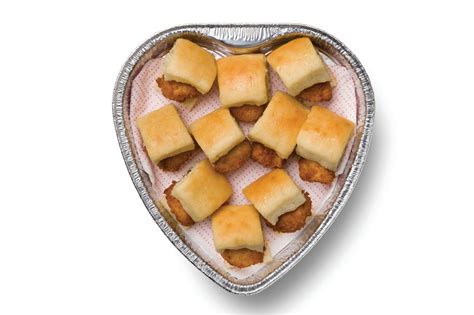 Some major components of a chicken nugget are a chicken's fat, connective tissue, nerves and bone. Chick-fil-A is Selling Heart-Shaped Trays of Nuggets and ...