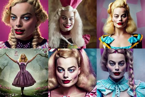 Portrait Of Margot Robbie As Alice In Wonderland Stable Diffusion Openart