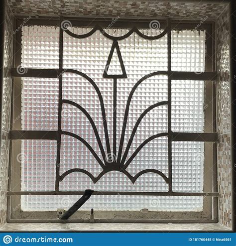 Architecture Old Windows Metal Grille Singapore Stock Photo Image
