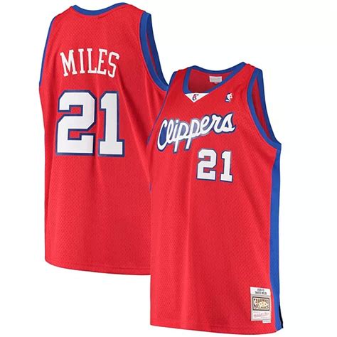 Mens Mitchell And Ness Darius Miles Red La Clippers 200001 Hardwood