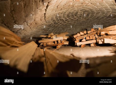 Wood Stacked In Beehive Oven Winkler Bakery Old Salem North Carolina