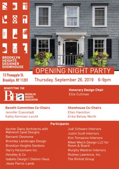 The Brooklyn Heights Designer Showhouse 2019 Opening Night Party New