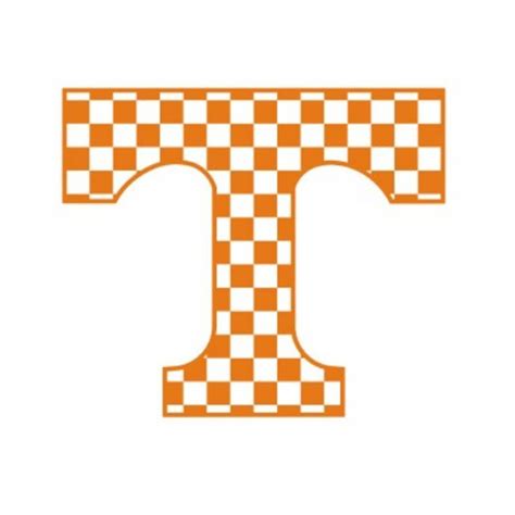 Tennessee Volunteers Checkerboard Power T 3 Decal Orangewhite