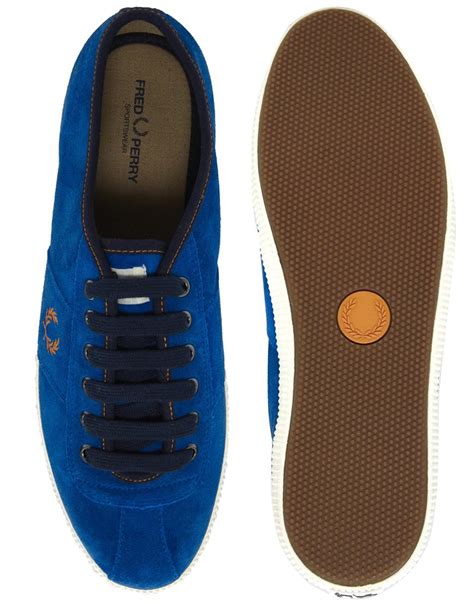 Lyst Fred Perry Hayes Suede Sneakers In Blue For Men