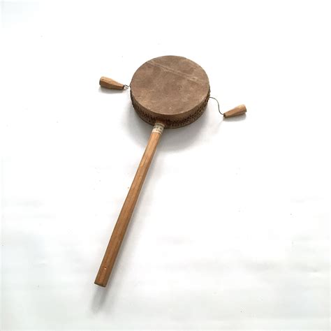 Japanese Hand Drum Hand Held Vintage Musical Instrument Hand Drum