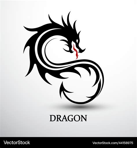 Chinese Dragon Symbol Royalty Free Vector Image