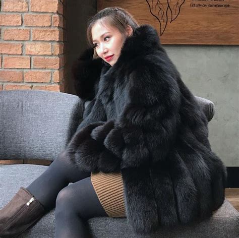 Pin By Stringman On Black Fox Fur Fashion Fur Coat Fashion Black Fur Coat