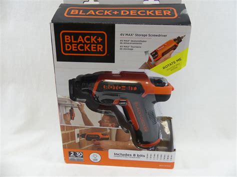 It has a pivoting nozzle with black and decker labeled on this vacuum can be used in various places with the pivoting nozzle and its small size. BLACK+DECKER 4V MAX Cordless Screwdriver with Bit Storage ...