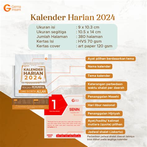 Jual Kalender Anak 2024 Kalender Kaligrafi 2024 Kalender Regional