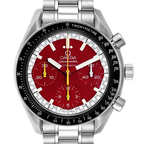 Omega Speedmaster Schumacher Red Dial Automatic Mens Watch 35106100