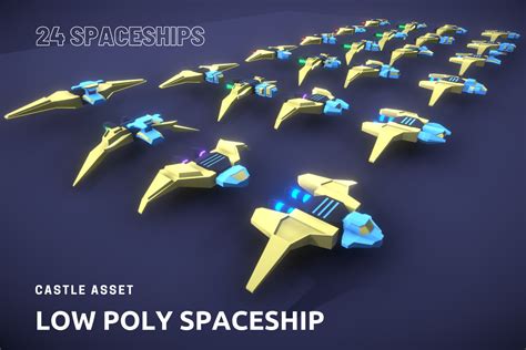 3d Low Poly Spaceship 3d Space Unity Asset Store
