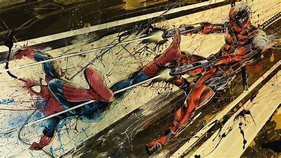 Deadpool Spider Spiderman Wallpapers Marvel Desktop Computer