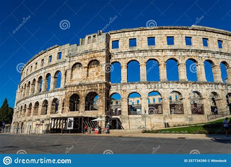 Roman Colosseum In Pula Croatia In The Summer Editorial Image Image